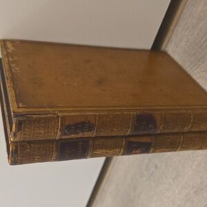 Vintage Brown Leather-Bound Books